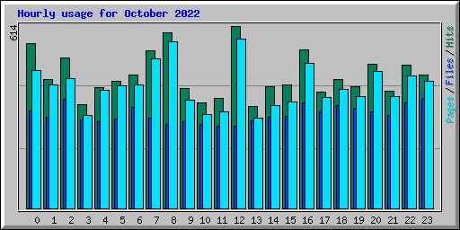 Hourly usage for October 2022