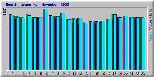 Hourly usage for November 2023