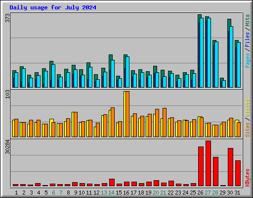 Daily usage for July 2024