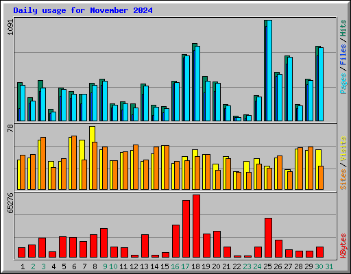 Daily usage for November 2024